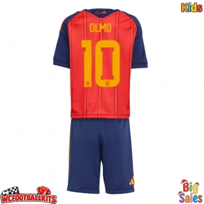 Spain Dani Olmo #10 Replica Home Stadium Kit for Kids World Cup 2026 Short Sleeve (+ pants)